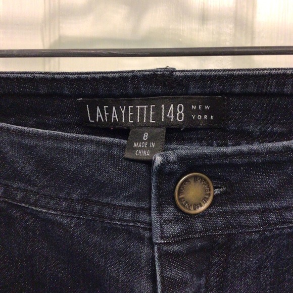 Lafayette 148 New York dark wash jeans. Boot cut - Picture 3 of 6